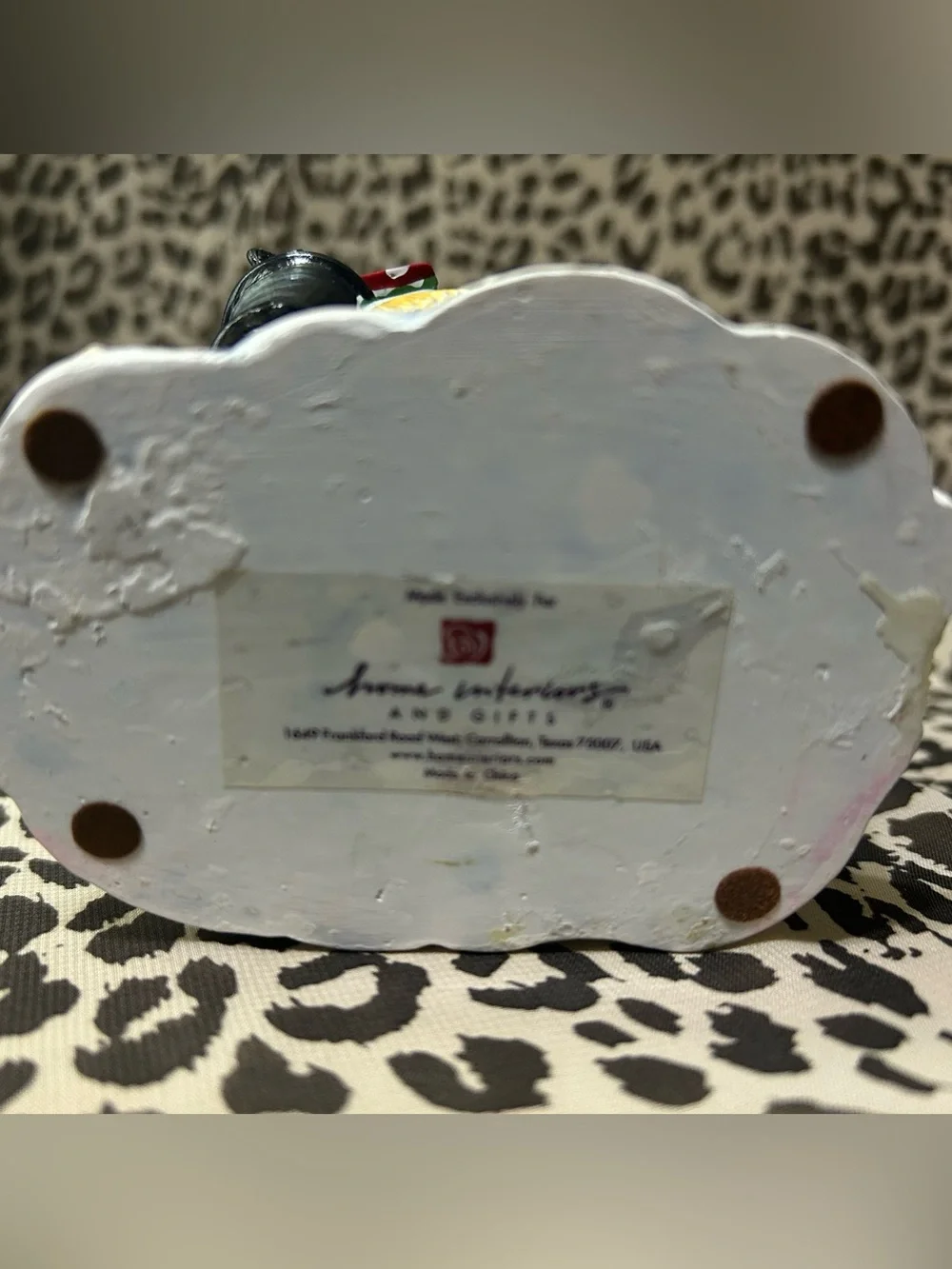 Home Interiors and Gifts Snowman Tea Light Candle Holder w/Shade